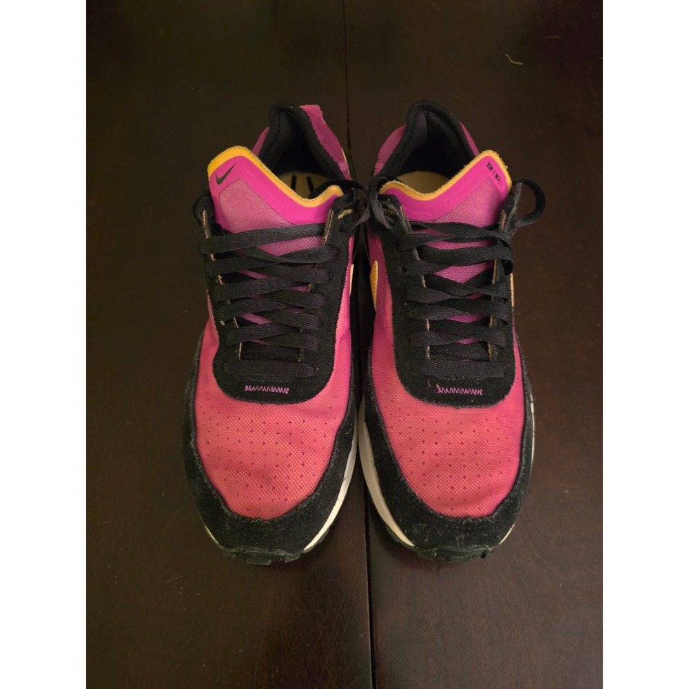 Nike Waffle One GS Active Fuchsia University Gold DC0481-600 Mens 7Y Womens 8.5 - Picture 4 of 7